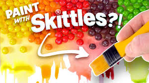 What are skittles made out of? I Tried To Use Skittles As Paint Youtube