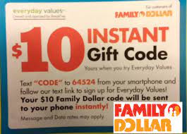 A minimum fee of 0.99 usd. Family Dollar Free 10 Gift Code With Sign Up