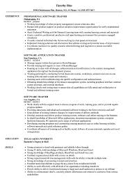 software trainer resume samples