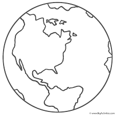 Click on the coloring page to open in a new window and print. Planet Earth Coloring Page Space