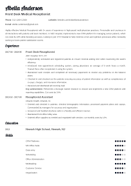 Medical Receptionist Resume Example Template Valera Resume Examples Medical Receptionist Job Resume Examples