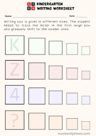 free printable kindergarten writing worksheets pdf number dyslexia