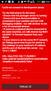It lets you access and change the settings that are otherwise hidden to the . Could Not Connect To React Native Development Server On Android Stack Overflow