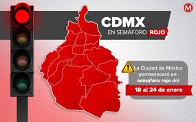 El semáforo covid de méxico estará vigente del 7 al 20 de junio y en él, también se aprecia que son nueve entidades las que están en color amarillo. Semaforo Rojo En Cdmx Continua Del 18 Al 24 De Enero