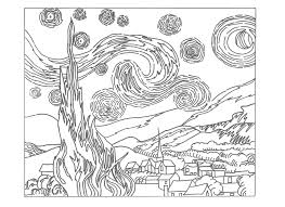 Starry night coloring sheet pdf. Online Coloring Pages Starry Coloring Page Starry Night Coloring