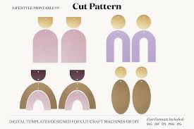 Download Earrings Template Cut File Graphic By Lifestyle Printable Co Creative Fabrica PSD Mockup Templates