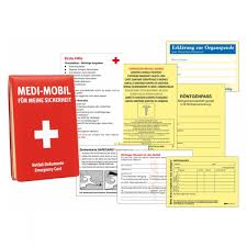 Mit der vorlage (wenn auch nur als kopie), lässt sich bei behörden und co. Medi Mobil Notfall Informationset Din A7 7 01