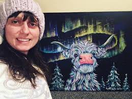 Hi everyone! I would like to share my painting *Highland Cow and Calf*  Highland cattle are powerful beasts, but so cute at the same time ! Love  them !!! :)