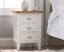 All the drawers are lined and the quality metal runners ensure they run. Eden Oak And White 3 Drawer Bedside Table