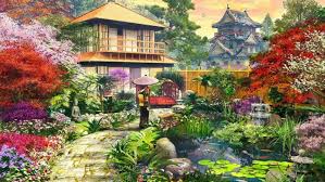 Royalty free 3d model japanese anime house for download as 3ds, obj, c4d, fbx, dae, and skp on turbosquid: Traditional Japanese House Art 1920x1080 Wallpaper Teahub Io