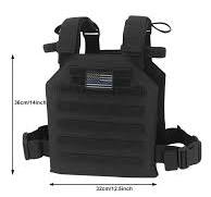 Lightweight Adjustable Vest, Tactical Training Outdoor Plate Carrier with  Patch, Casual Zipper Ch... Black And Gray one-size