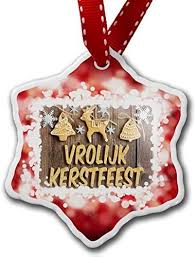 Sometimes there is a special christmas day 'sunday school' in the afternoon at the church, where the christmas story and other traditional stories are told. Amazon Com Pansy Novelty Christmas Decorations Merry Christmas In Dutch From Belgium Netherlands Red Ornament Craft Crafts Xmas Tree Hanging Home Kitchen