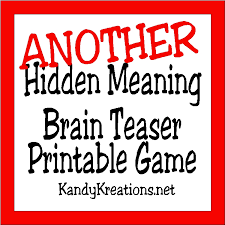 This isn't another sudoku list instead an ultimate guide combining fun games with brain booster potential. Diy Party Mom Another Hidden Meaning Brain Teaser Game