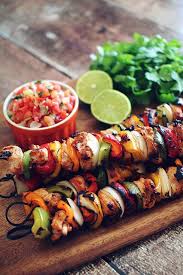 Chicken Fajita Kabobs Dashing Dish Kebab Recipes Recipes Healthy Recipes