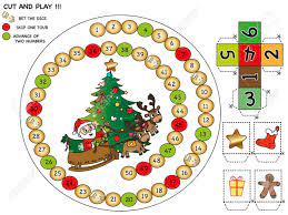 En navidad, la alegría de los niños se respira en el aire. Juego De Navidad Para Los Ninos Cortar Y Jugar Fotos Retratos Imagenes Y Fotografia De Archivo Libres De Derecho Image 23330588