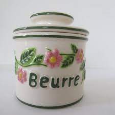 Check spelling or type a new query. Vintage French Butter Dish Beurre Butter Bell Crock White With Pink Raised Flowers Keeps Butter Fresh Kitchen Decor Collectible Butter Bell French Vintage Crock