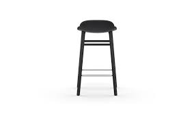 Modern smooth yellow velvet gold legs counter or bar stool. Form Barstool Molded Plastic Shell Chair With Black Legs