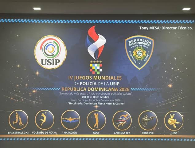 La Policía Nacional anunció la celebración de los Juegos Mundiales Deportivos Policiales, que se desarrollarán del 26 al 30 de octubre en la República Dominicana, con la participación de delegaciones