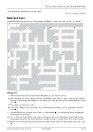Kreuzworträtsel generator kostenlos kreuzworträtsel erstellen und als pdf herunterladen. Kreuzwortratsel Zum Deutschlernen Geld Und Bank