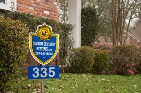Custom Security Systems Yard Sign Alarm Monitoring Security Yard Signs