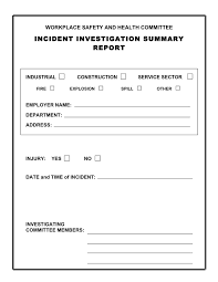 Incident Summary Report Template 1 Templates Example Templates Example Report Template Summary Workplace Safety And Health