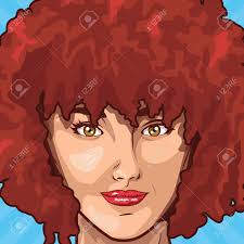 Curly hair cartoon 1 of 25. Pop Art Young Woman With Short And Red Curly Hair Cartoon On Blue Background Vector Illustration Graphic Design Royalty Free Cliparts Vectors And Stock Illustration Image 129651823