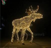 LED Giant 3D Large Christmas Moose Animal Motif Lights