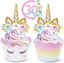 See more ideas about cake decorating, cake, cupcake cakes. Amazon Com Unicorn Cupcake Toppers And Wrappers Decorations 30 Of Each Reversible Rainbow Cup Cake Liners With Unicorn Topper Cute Decorating Supplies For Girl Birthday Party Toys Games