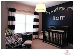 Whether you're looking for baby boy bedding in navy and white, girls' bedding in pinks, soft neutrals or in a kaleidoscope of colors, you'll find it here. Love The Statement Blue Wall Navy And Green Nursery Google Search Baby Boy Rooms Green Boys Room Baby Girl Room