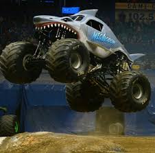 Megalodon is a custom 3d shark body monster truck owned by feld introduced for the 2017 monster jam season. Megalodon Monster Trucks Trucks Monster Truck Party