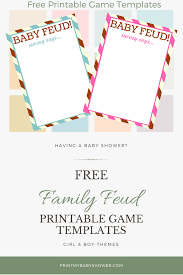 Family Feud Baby Shower Printable Baby Shower Games Get These Two Printable Baby Shower Free Baby Shower Free Baby Shower Games Free Baby Shower Printables