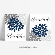 112m consumers helped this year. Buy Relax Soak Unwind Breathe Bathroom Wall Decor Bathroom Wall Art Bathroom Pictures Wall Decor Bathroom Decor Wall Art Bathroom Signs Navy Blue Bathroom Decor Bathroom Decor Set Of 4 8x10in Unframed