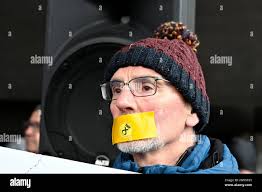 We will not be silenced protest sign hi-res stock photography and images