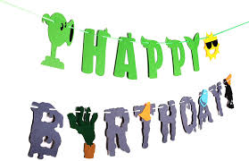 My kid sister just turned 17 and wanted a zombie themed party. Amazon Com Roraro Plants Vs Zombies Birthday Banner Pvz Party Decorations Party Supplies Toys Games