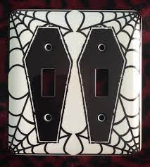 2 gang light switches also known as double light switches have two switches on the plate which control two lighting circuits. Cobweb Coffin Double Light Switch Cover Scream For Me Inc