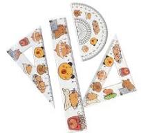 4 Pcs Cute Cartoon Ruler Set 15cm/6inch Acrylic Ruler Straight Ruler  Triangle Ruler Ruler Straight Edge Ruler Protractor Math Geometry Tool  School ...