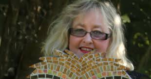 Rotorua Artist Janet Keen's Photography, Mosaics, Paintings & Writing:  Mosaic Owl ( Morepork) for the garden, exhibiting at Third Place Cafe, Lake  Road, Rotorua.