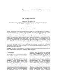 Arabic, chinese, russian, and spanish. Pdf Pnp Problem Revisited