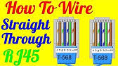 For a standard straight through cable, repeat all steps and wire color order on the other end of cable. How To Wire Rj45 Cat 5 5e 6 Ethernet Cable Diagram Color Coding Youtube
