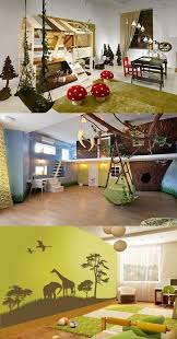Decorate your baby's room with jungle theme murals, life size wall stick ups, animal theme bedding, unique wall decor and matching animal themed accents to create a fun zoo. How To Create A Jungle Themed Playroom