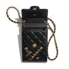 Chanel phone case with chain, chanel 21p, chanel glasses case with chain great luxury bags. Phone Holder With Chain Lambskin Chanel