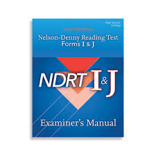 Ndrt Nelson Denny Reading Test Forms I J Wps