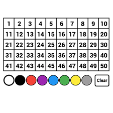 interactive number chart 1 to 50 class playground