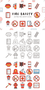 Free download beginning in 3 seconds. Fire Safety Vector Free Icon Set Graphicsurf Com Free Icon Set Free Icons Fire Icons