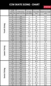 Timeless Ccm Ice Skate Sizing Chart Ccm Hockey Skate Sizing