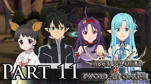 Both accel world and sword art online were created by reki kawahara, and feature a back catalogue of manga comics and cartoons that deal both focus heavily on the advanced, virtual reality worlds that are present in each fiction and, i discovered, fans of kawahara have long suspected that. Accel World Vs Sword Art Online Yuuki The Absolute Sword Part 11 Ps4 English Youtube