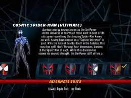 Unlockable costumes go to the main menu screen (after completing the tutorial) to enter codes effect code iron spider costume up, right, . Spider Man Shattered Dimension All Costumes Youtube