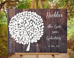 Birthday Fingerprint Tree Guest Book Canvas Print Mit Bildern Personalisierte Geschenke Jubilaumsgeschenke Geburtstag