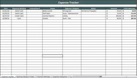 Bill of lading, cohabitation form, cease & desist Expense Tracker Spreadsheet