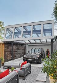 D white aluminum attached carport with 4 posts (30 lbs. Riverdale Reno Carport Scandinavian Garage Toronto By Asquith Architecture Houzz